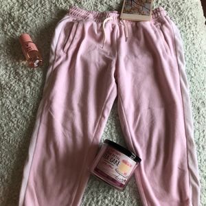 Pink Velvet Joggers
